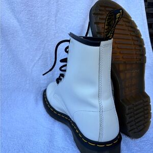 Dr. Martens White Leather Boots